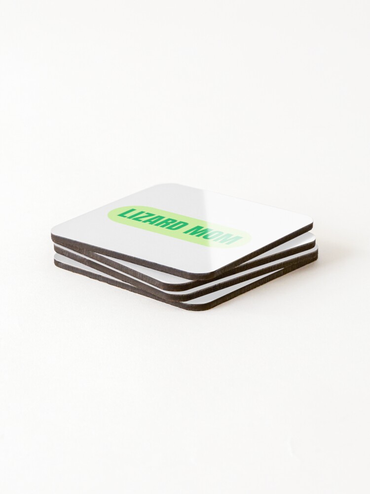 Thumbnail 4 of 5, Coasters (Set of 4), Lizard Mom Relatable Lettering designed and sold by ali571.