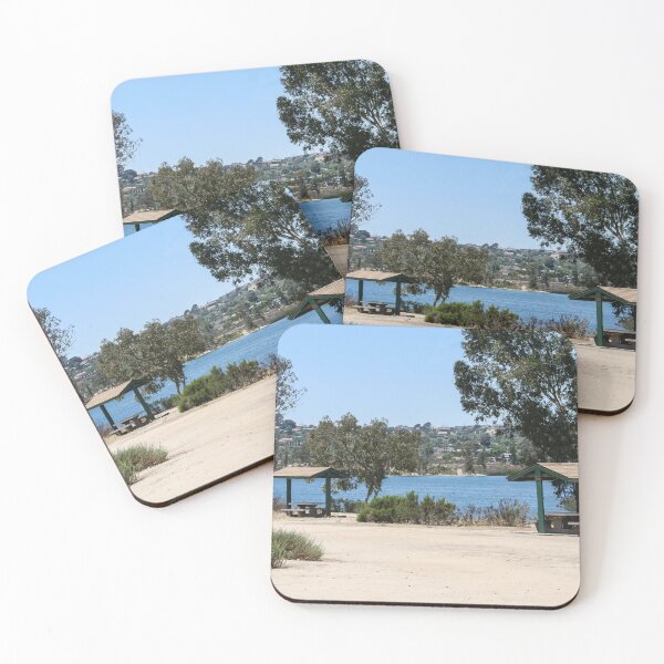 Item preview, Pic-Nic Tables at Lake Murray, San Diego designed and sold by heatherfriedman.