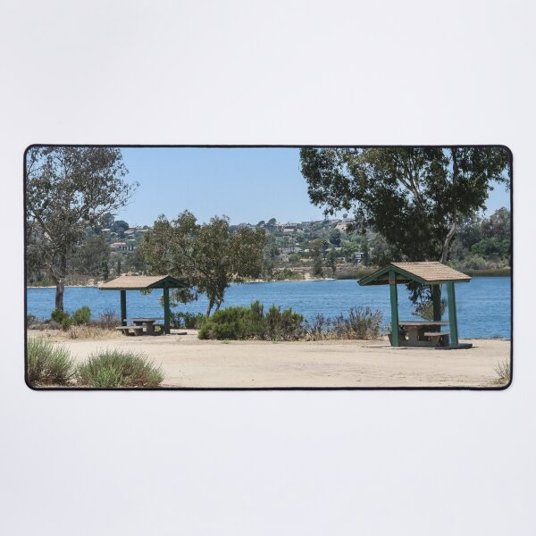 Item preview, Pic-Nic Tables at Lake Murray, San Diego designed and sold by heatherfriedman.