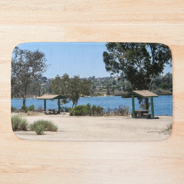Item preview, Pic-Nic Tables at Lake Murray, San Diego designed and sold by heatherfriedman.