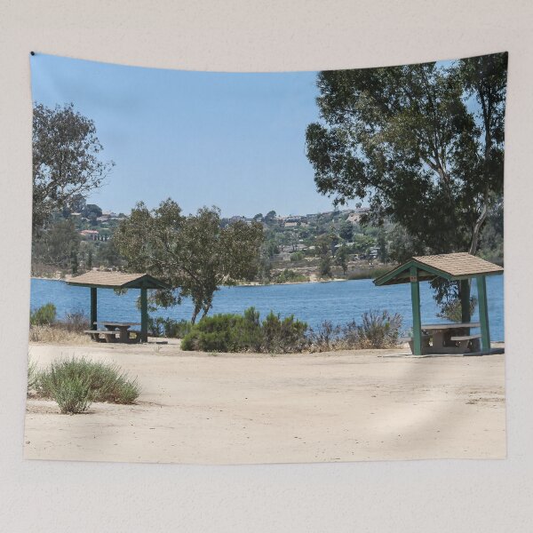 Item preview, Pic-Nic Tables at Lake Murray, San Diego designed and sold by heatherfriedman.