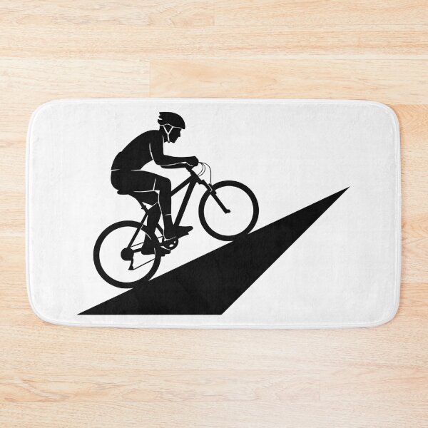 Item preview, Cyclist on a mountain bike riding up a gentle slope, silhouette style, no background designed and sold by AFernandesDSG.