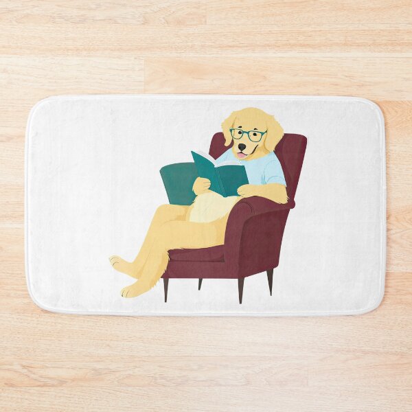 Item preview, Bookworm Golden Retriever Reading a Book T-Shirt designed and sold by MeowMoodCo.