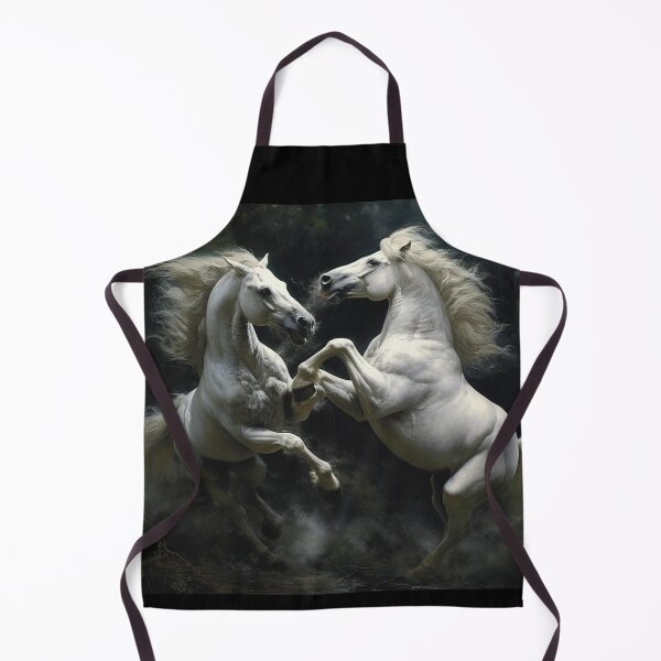 Item preview, Two White Stallions Fighting designed and sold by CritterWisdom.