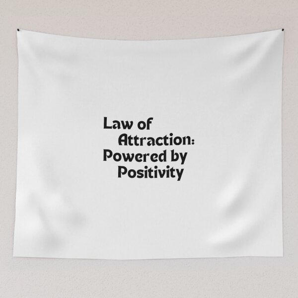 Item preview, Law of Attraction: Powered by Positivity – Uplifting Affirmation Quote for Manifestation & Mindset designed and sold by MakeMyDaze.