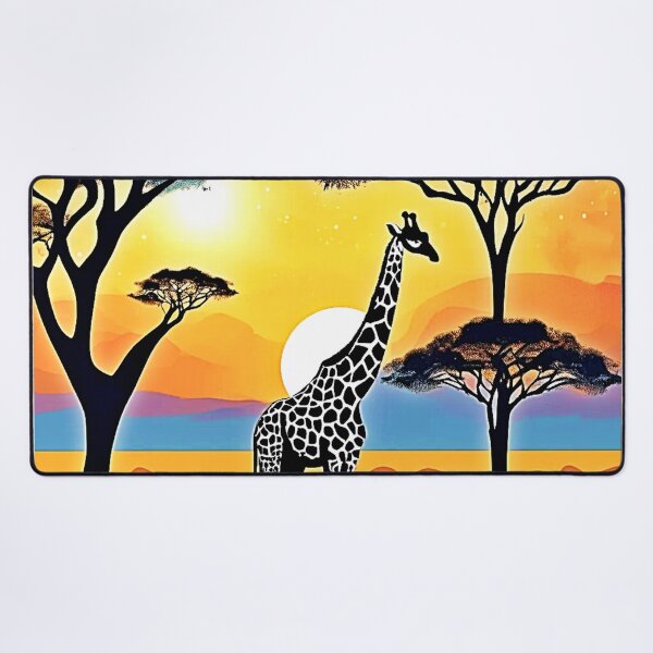 Item preview, Safari Sunset: Giraffe's Embrace designed and sold by Health And Fitness Posts e-Store.