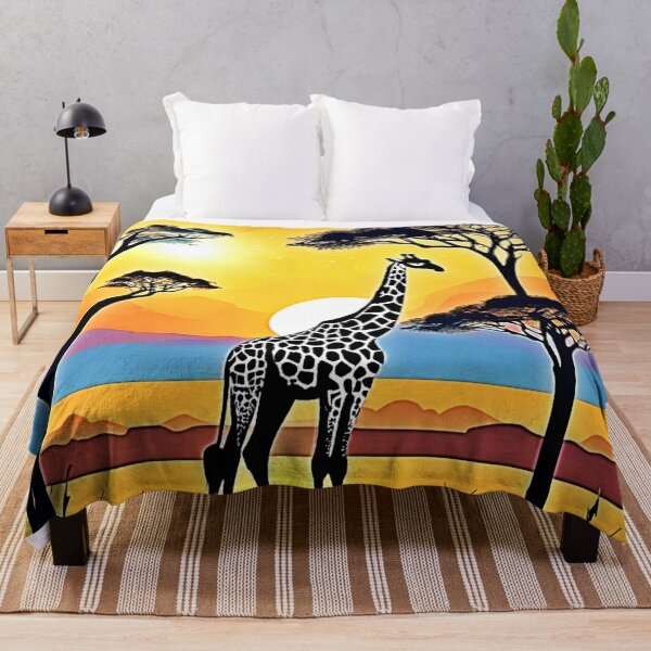 Item preview, Safari Sunset: Giraffe's Embrace designed and sold by Health And Fitness Posts e-Store.
