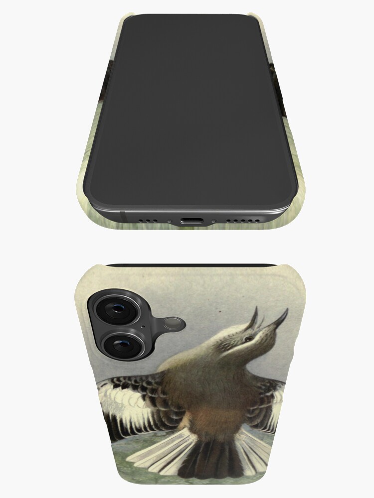 Thumbnail 3 of 4, iPhone Case, White-banded Mockingbird by Henrik Grønvold from "Birds of La Plata" by William Henry Hudson, 1920 designed and sold by mariapopova.