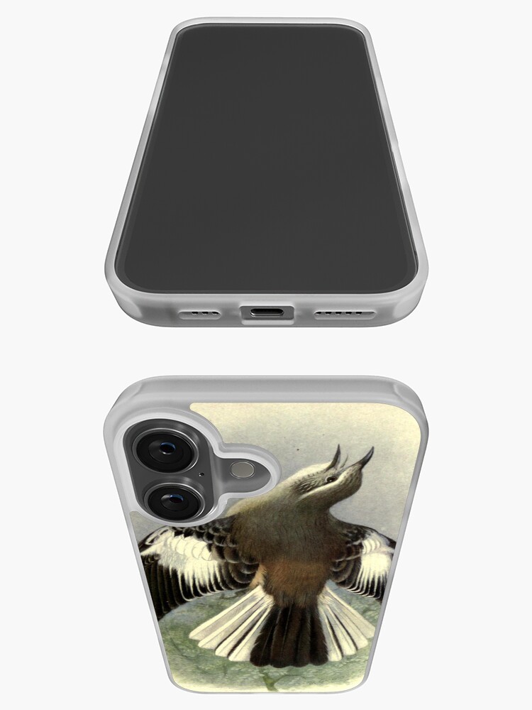 Thumbnail 3 of 5, iPhone Case, White-banded Mockingbird by Henrik Grønvold from "Birds of La Plata" by William Henry Hudson, 1920 designed and sold by mariapopova.