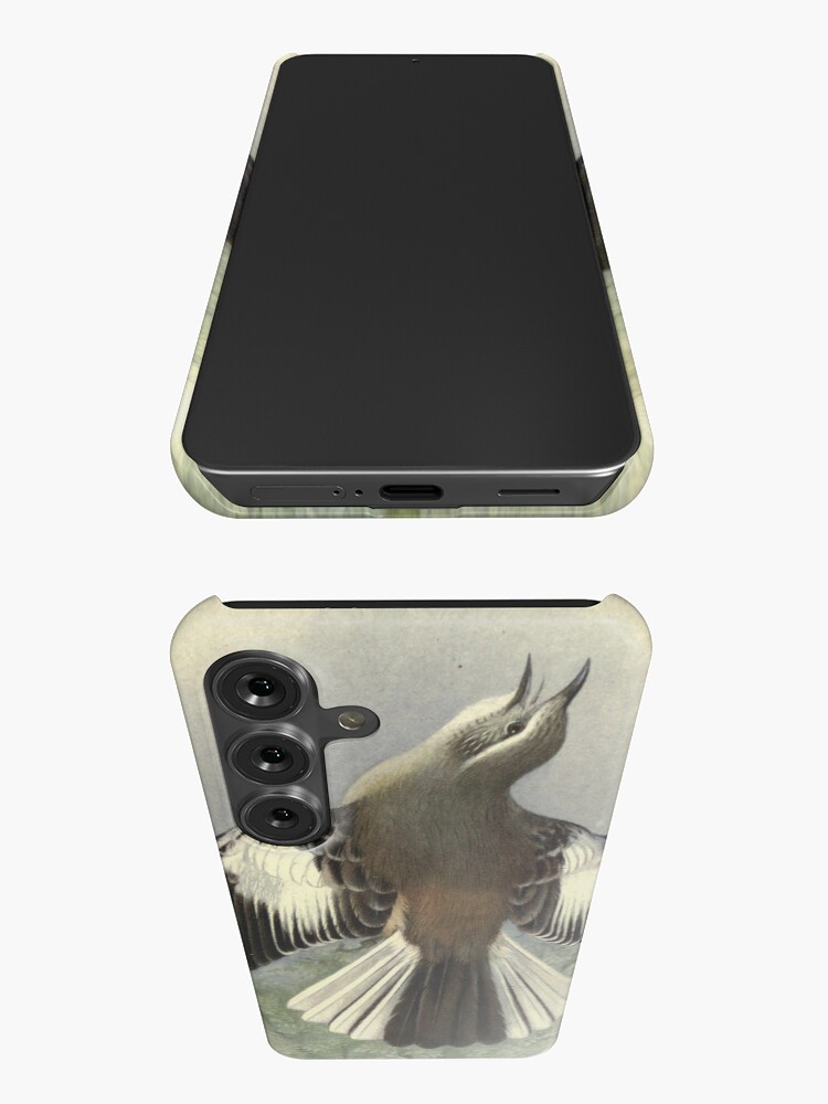 Thumbnail 3 of 4, Samsung Galaxy Phone Case, White-banded Mockingbird by Henrik Grønvold from "Birds of La Plata" by William Henry Hudson, 1920 designed and sold by mariapopova.