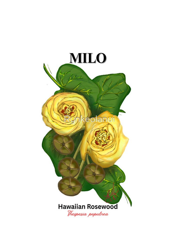 Thumbnail 4 of 4, iPhone Case, MILO 2, HAWAII FLOWER, PACIFIC ROSEWOOD designed and sold by Rynkeolanui.