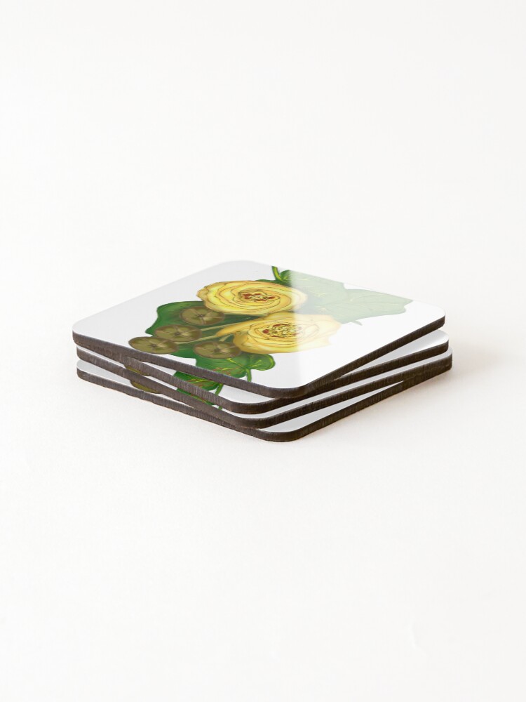 Thumbnail 4 of 5, Coasters (Set of 4), MILO 2, HAWAII FLOWER, PACIFIC ROSEWOOD designed and sold by Rynkeolanui.