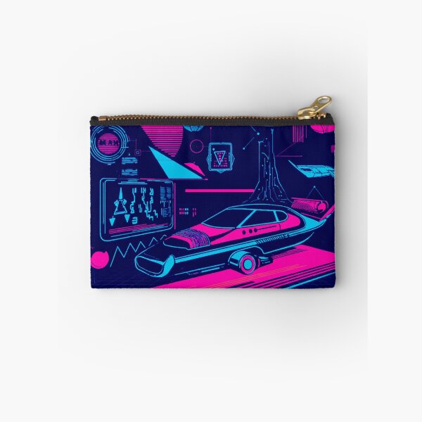 Item preview, Retro-Futuristic Digital Art – Neon 1950s Sci-Fi Scene Illustration designed and sold by  Ojo de Lilith.