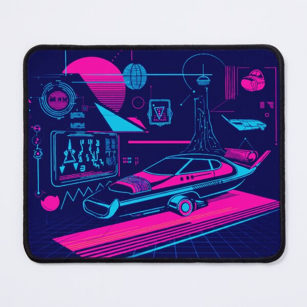 Item preview, Retro-Futuristic Digital Art – Neon 1950s Sci-Fi Scene Illustration designed and sold by  Ojo de Lilith.