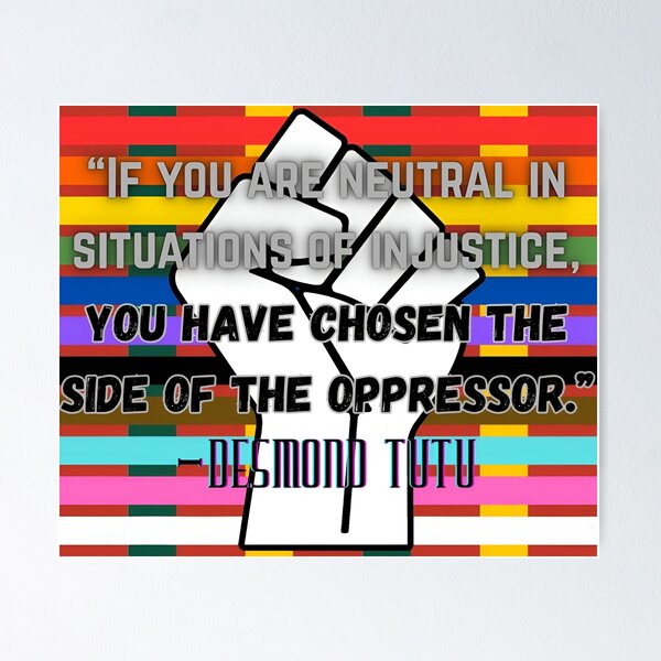 Item preview, "If you are neutral..." Queer & BIPOC Liberation designed and sold by Haven Babcock.