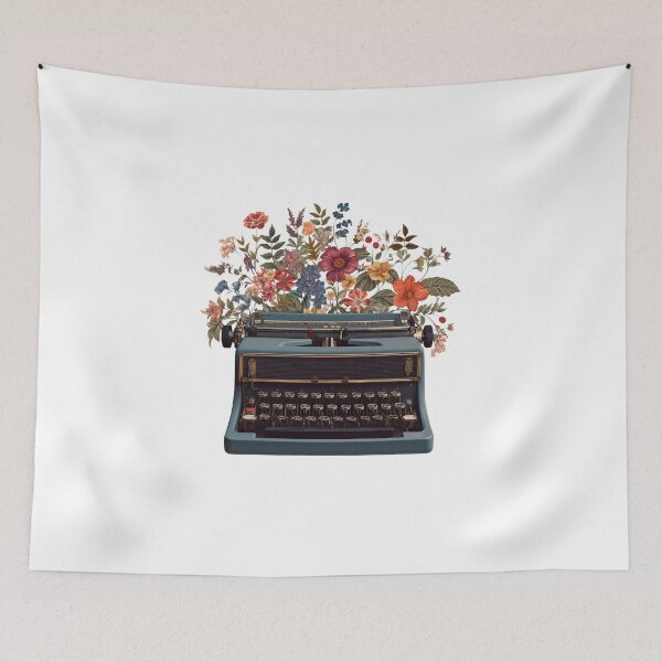 Item preview, Dark Blue Vintage Typewriter With Bold Aesthetics designed and sold by FWLKIT.