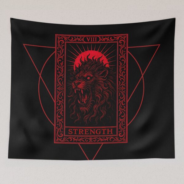 Item preview, Strength Tarot Card / The Lion designed and sold by DarrenAshenOne.