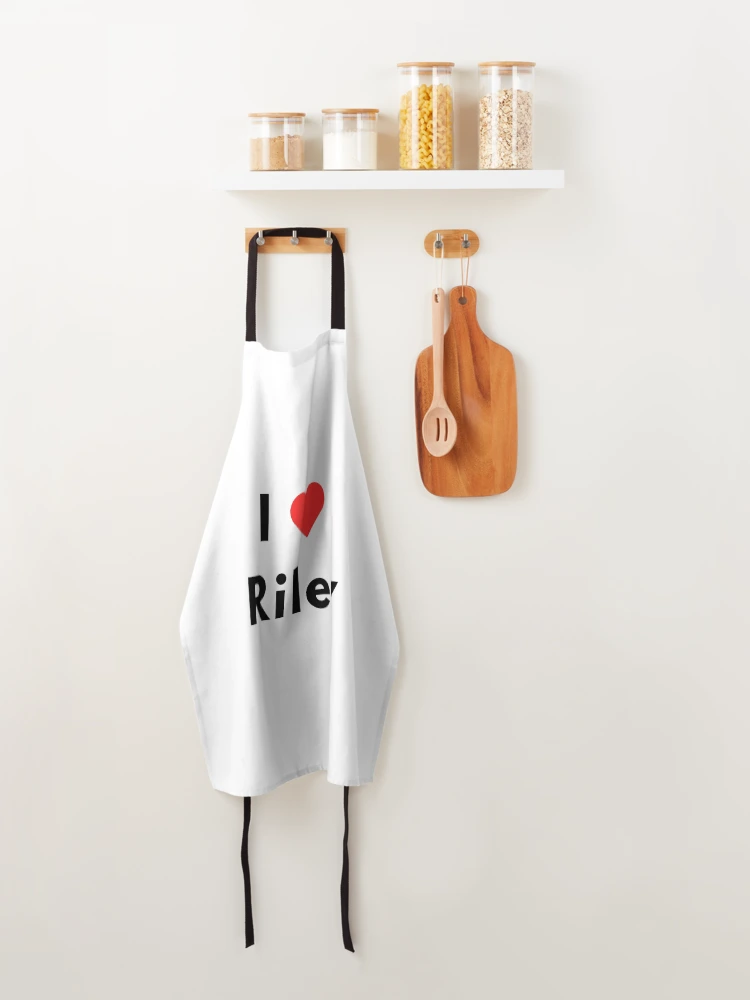 Thumbnail 4 of 6, Apron, I Heart Riley Name Lettering designed and sold by ali571.