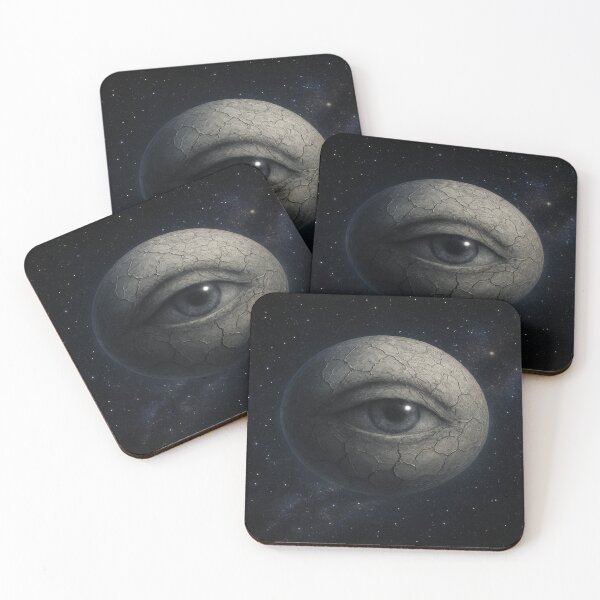 Item preview, The Waking Moon – Surreal Eye in a Cosmic Moon Wall Art Print	⭐⭐⭐⭐⭐ designed and sold by Studio Reverie.