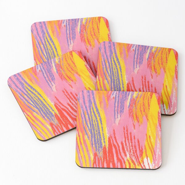 Item preview, Electric Dopamine Burst Vibrant Abstract Pattern in Hot Pink, Red, Yellow designed and sold by trajeado14.