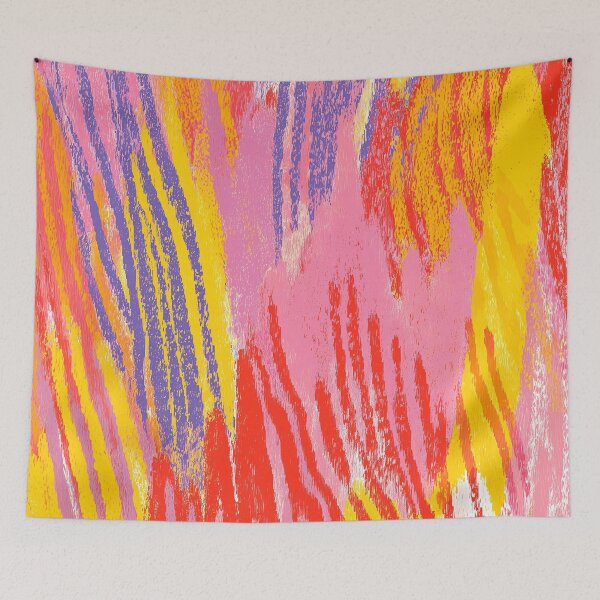Item preview, Electric Dopamine Burst Vibrant Abstract Pattern in Hot Pink, Red, Yellow designed and sold by trajeado14.