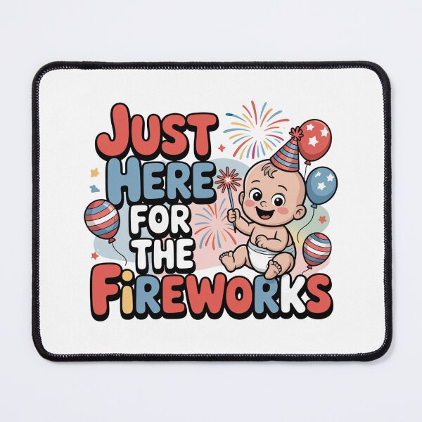 Item preview, Just Here for the Fireworks – Funny July 4th Introvert, Book Lover Essential T-Shirt designed and sold by podlook.
