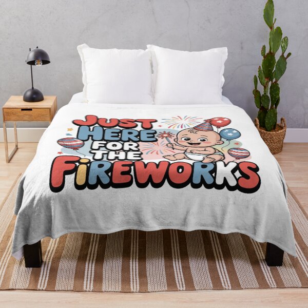 Item preview, Just Here for the Fireworks – Funny July 4th Introvert, Book Lover Essential T-Shirt designed and sold by podlook.