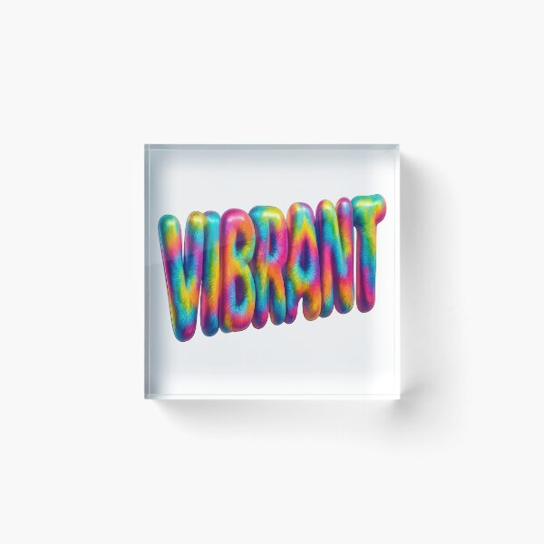 Item preview, VIBRANT 3D Tie-Dye Typography designed and sold by TONSNAP.