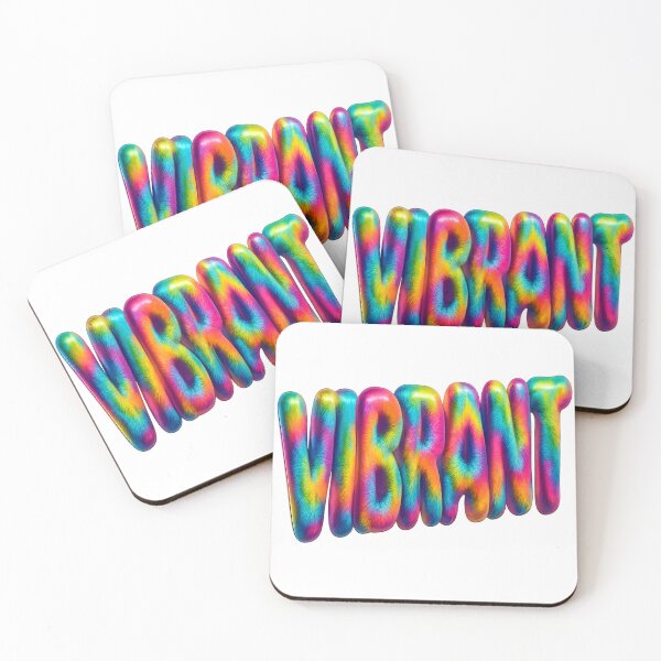 Item preview, VIBRANT 3D Tie-Dye Typography designed and sold by TONSNAP.