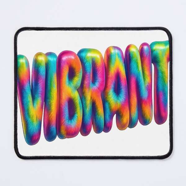 Item preview, VIBRANT 3D Tie-Dye Typography designed and sold by TONSNAP.