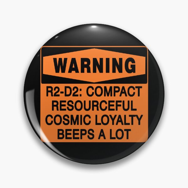 Item preview, WARNING SIGN: R2-D2 DROID, NOVELTY SIGN, QUIRKY, ORANGE designed and sold by AASparksDesigns.