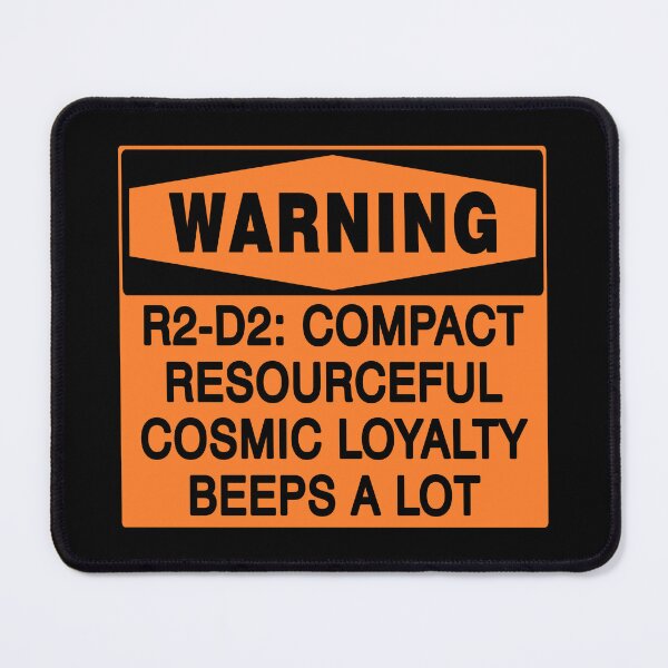 Item preview, WARNING SIGN: R2-D2 DROID, NOVELTY SIGN, QUIRKY, ORANGE designed and sold by AASparksDesigns.