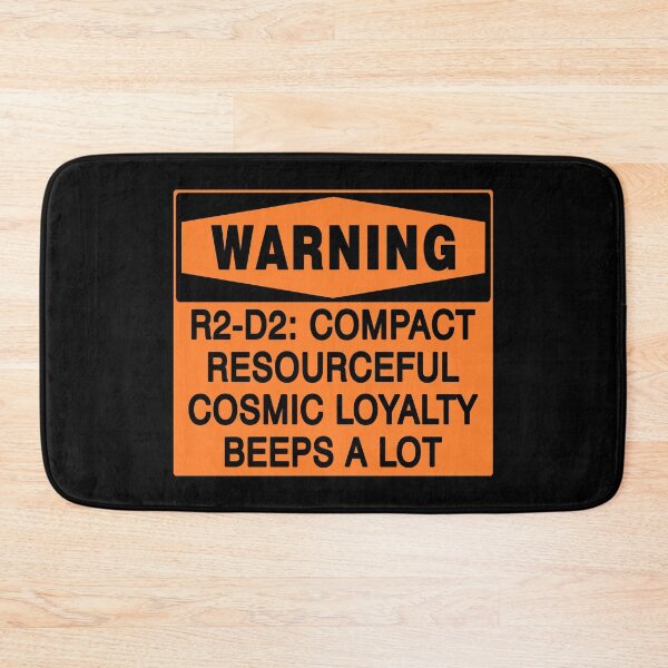 Item preview, WARNING SIGN: R2-D2 DROID, NOVELTY SIGN, QUIRKY, ORANGE designed and sold by AASparksDesigns.