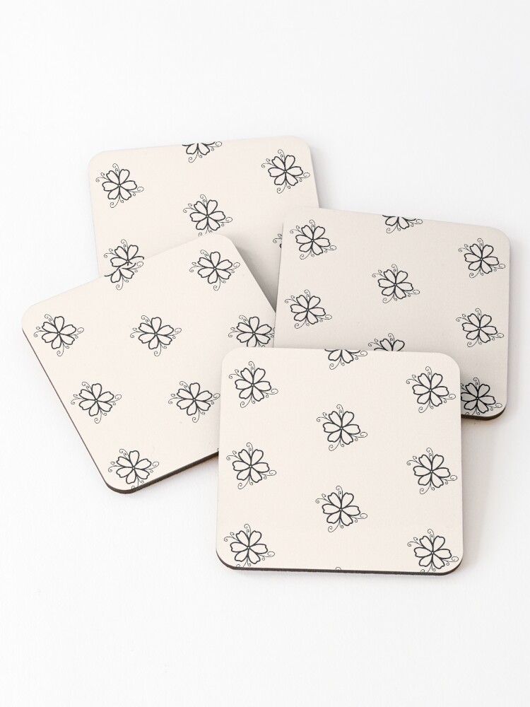 Thumbnail 1 of 5, Coasters (Set of 4), Simple Flower designed and sold by jananelle.