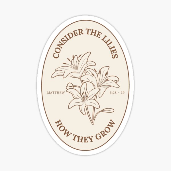 Item preview, Considérez les lys (Brown) designed and sold by Faith Scribbles & Designs.