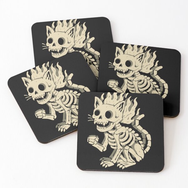 Item preview, Flaming Skeleton Cat designed and sold by Kloovy.