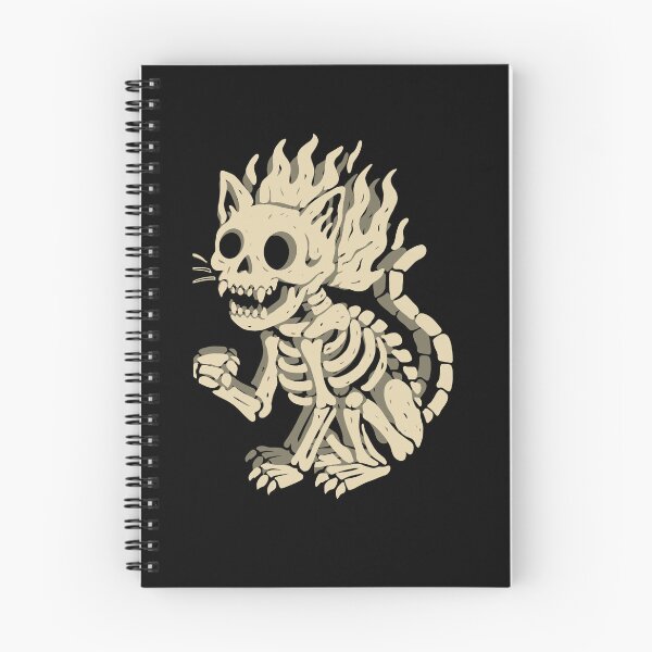Item preview, Flaming Skeleton Cat designed and sold by Kloovy.