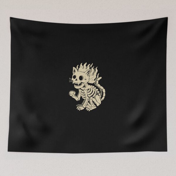 Item preview, Flaming Skeleton Cat designed and sold by Kloovy.
