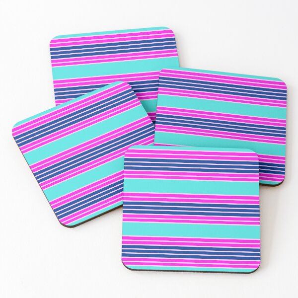 Item preview, Pink Navy and Teal Bright Tropical Beach Stripe Seamless Repeat designed and sold by Sharon Schwalbe.