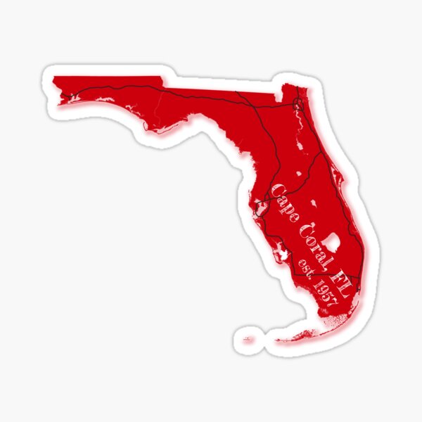 Item preview, Cape Coral, FL [Red] designed and sold by PhilbonianDezin.