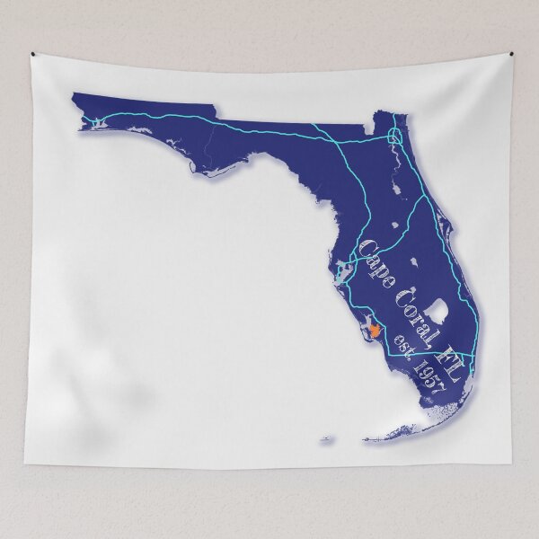 Item preview, Cape Coral, FL [Blue] designed and sold by PhilbonianDezin.