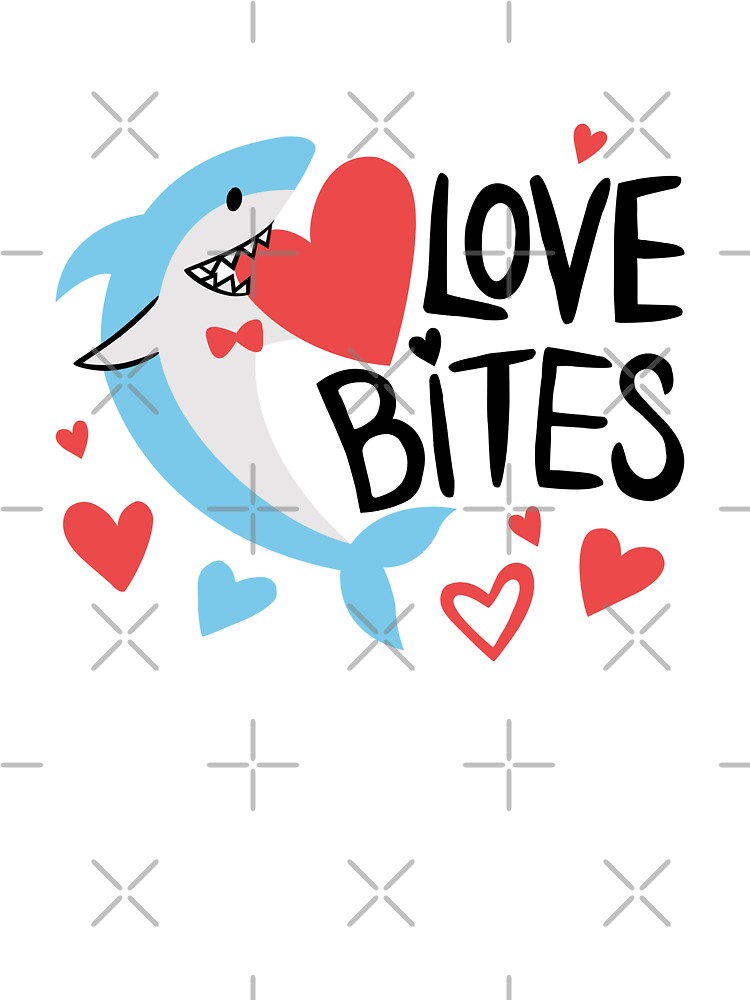 Thumbnail 2 of 2, Baby T-Shirt, love bites shark funny gift designed and sold by ozolee.