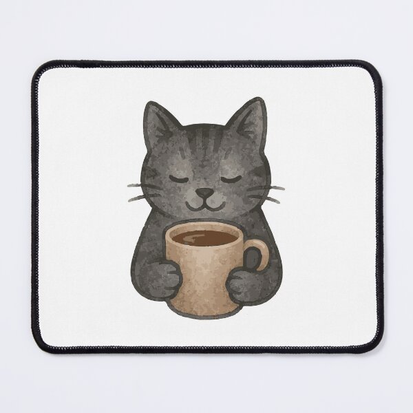 Item preview, Tabby Cat Drinking Coffee designed and sold by artbydmo.