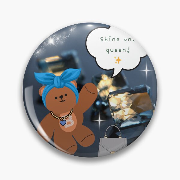 Item preview, Mono Bear Message – Shine On Queen (Glam Photo Style) designed and sold by mintmono-studio.