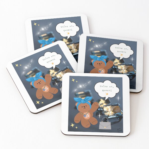 Item preview, Mono Bear Message – Shine On Queen (Glam Photo Style) designed and sold by mintmono-studio.
