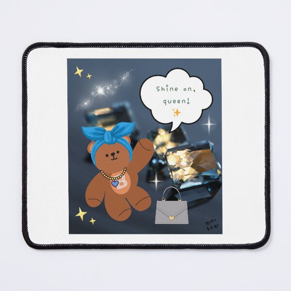 Item preview, Mono Bear Message – Shine On Queen (Glam Photo Style) designed and sold by mintmono-studio.