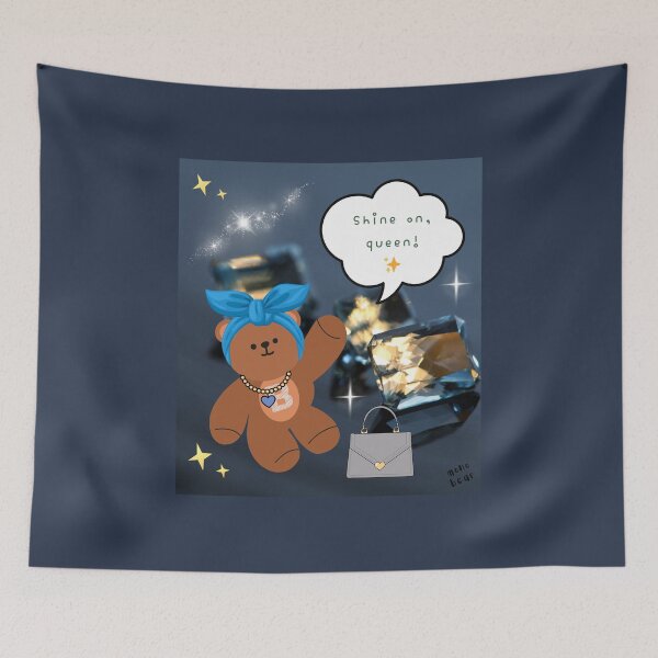 Item preview, Mono Bear Message – Shine On Queen (Glam Photo Style) designed and sold by mintmono-studio.