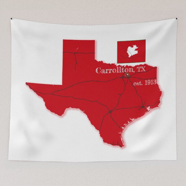 Item preview, Carrollton, TX [Red] designed and sold by PhilbonianDezin.