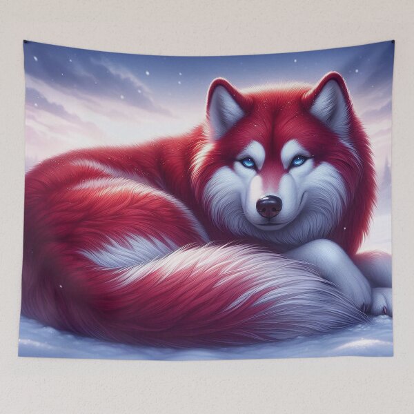 Item preview, Red Husky in the Snow designed and sold by nikkolaus.