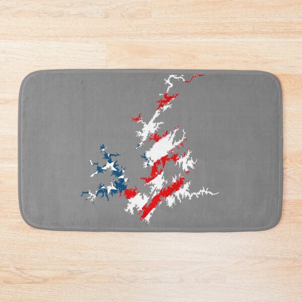 Item preview, Lake Martin Map patriotic 4th of July Alabama Auburn designed and sold by Michael Garber.